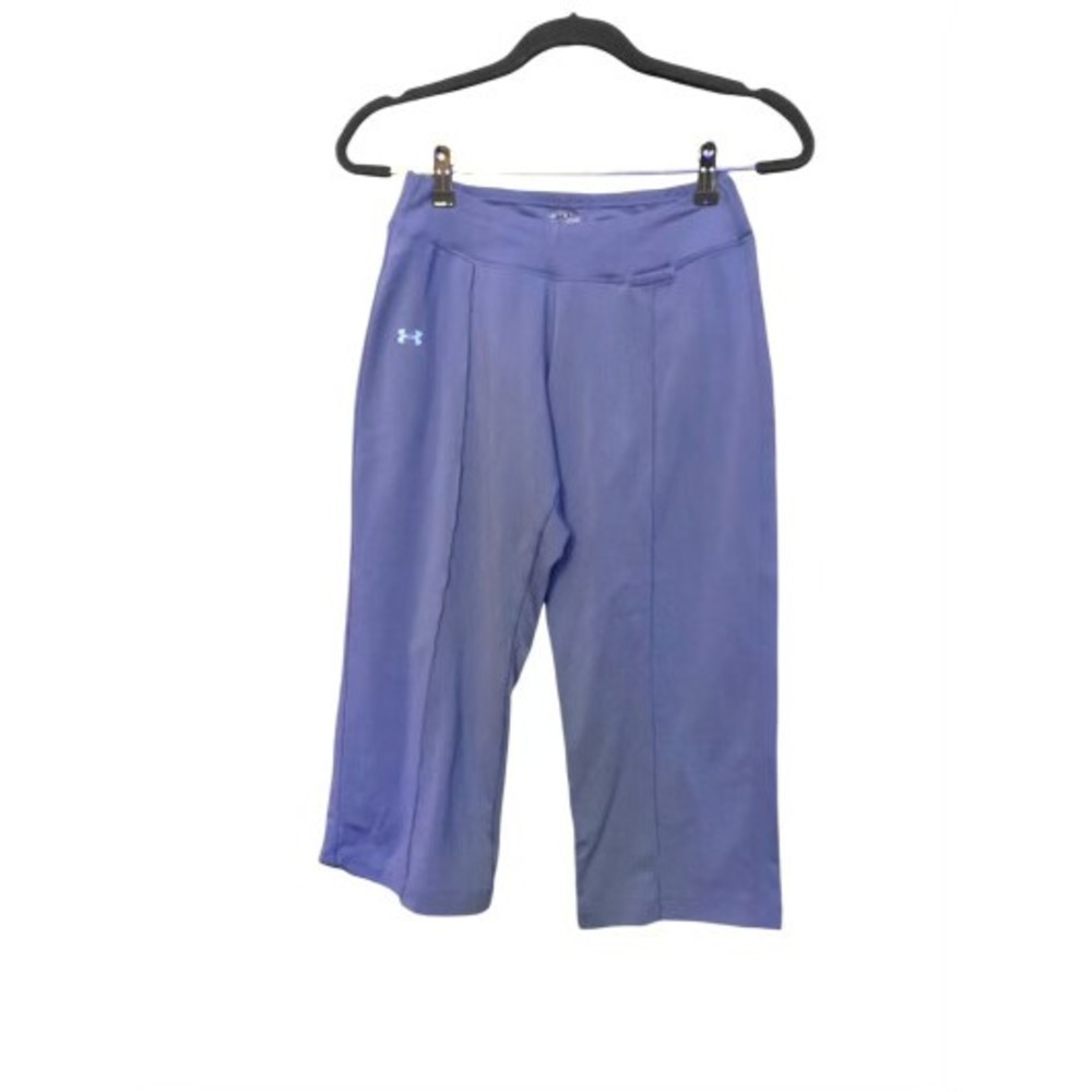 Under Armour Blue Capri Leggings High Waist Cropped Compression Pants Women's S